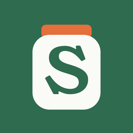 App-Icon von Speisekammer: ein Vorratsglas mit einem S